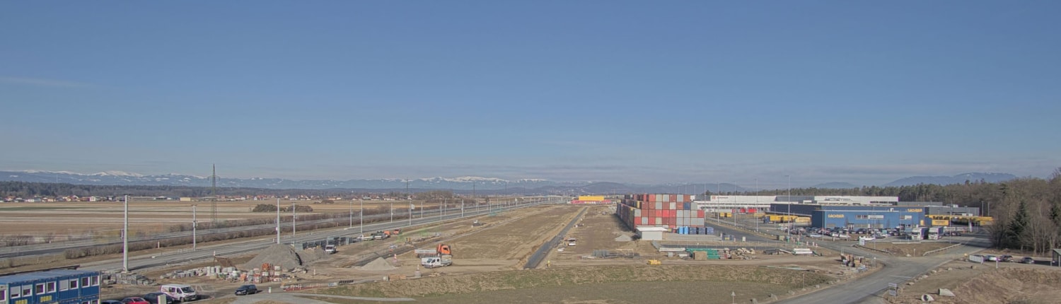 Bau­stelle Anschlußbahn Nord Güter­terminal Werndorf